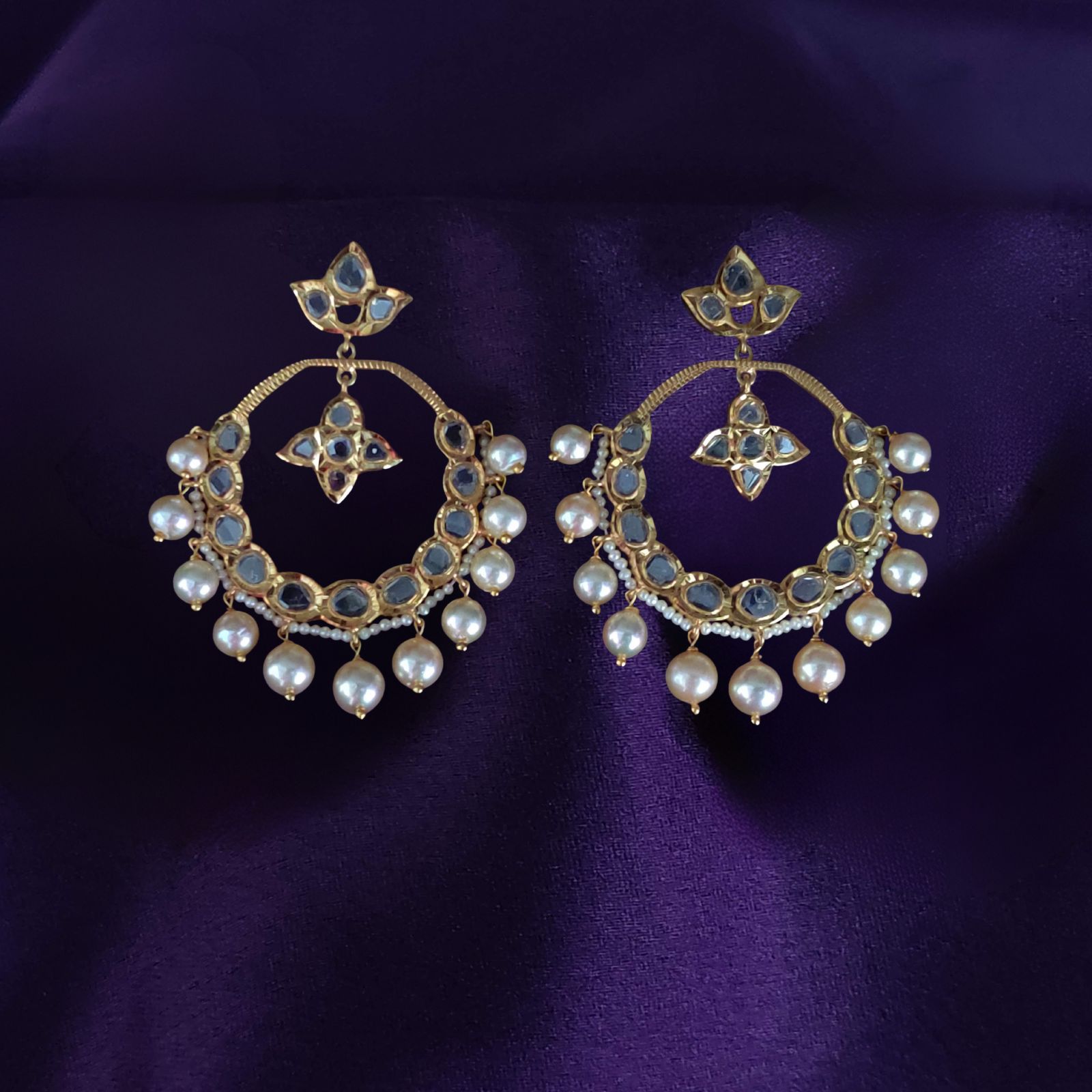 Polki-Diamond-South-Sea-Pearl-Jhumkas-9k-Sha-Jewellers